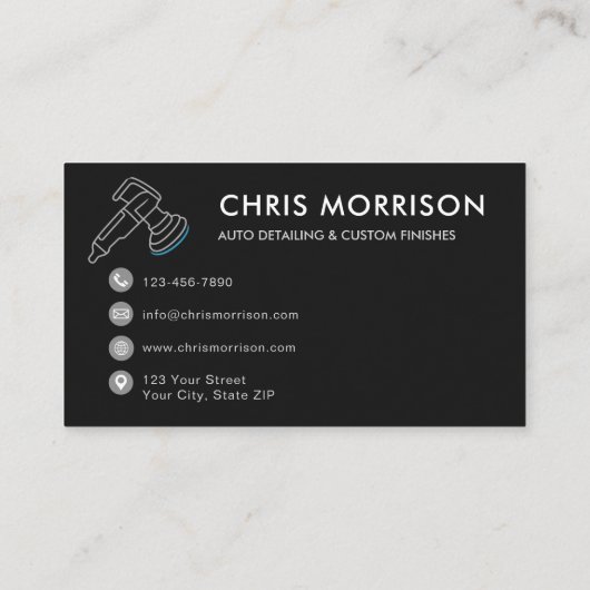 Kundenspezifisches Auto-Serviceschild Visitenkarte (Rückseite)