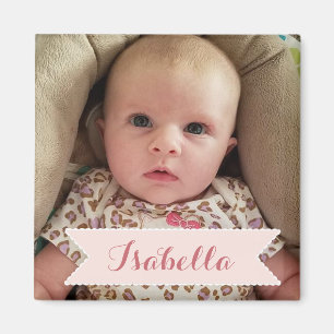Kundenspezifisches Baby-Foto und Namen-Bild-Magnet Magnet