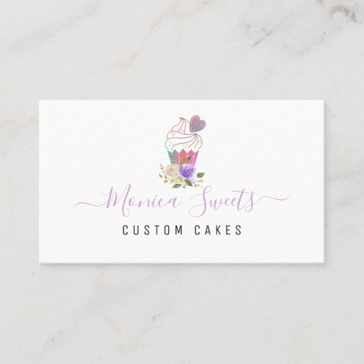 kundenspezifisches Backgeschäft mit elegantem Skri Visitenkarte (Vorderseite)