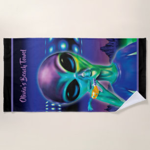Kundenspezifisches Badetuch alien-Party