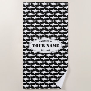 Kundenspezifisches Badetuch mit Haimuster