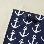 Kundenspezifisches Badetuch mit Seeankermuster (Beispiel)
