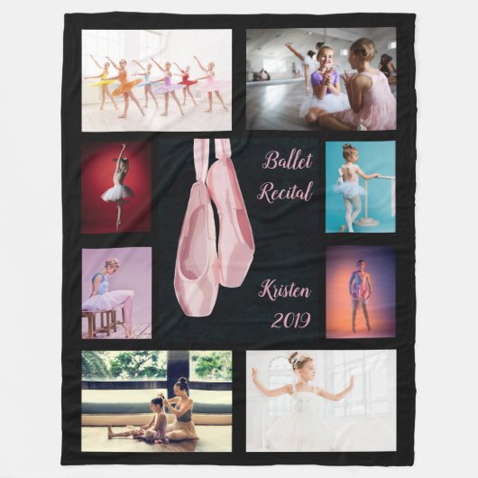 Kundenspezifisches Ballett-Schuh-Foto Fleecedecke (Vorderseite)
