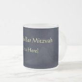 Kundenspezifisches Bar Mitzvah mattierte Mattglastasse (VorderseiteRechts)