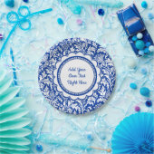 Kundenspezifisches blaues weißes Geburtstags-Party Pappteller (Party)