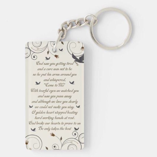 Kundenspezifisches Blumen-und Schlüsselanhänger (Rückseite)