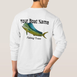Kundenspezifisches Boots-Namen-Fischen-Shirt mit T-Shirt