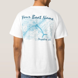 Kundenspezifisches Boots-Namen-Speerfisch-Shirt T-Shirt