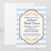 Kundenspezifisches Brautparty laden, blaue Einladung (Vorne/Hinten)