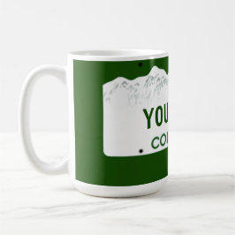 Kundenspezifisches Colorado-Kfz-Kennzeichen Kaffeetasse