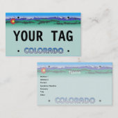 Kundenspezifisches Colorado-Kfz-Kennzeichen - Visitenkarte (Vorne/Hinten)