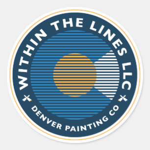 kundenspezifisches Colorado-Malereilogo Runder Aufkleber