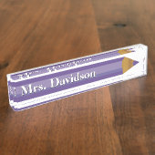 Kundenspezifisches der Schreibtisch-Nummernschild Namensplakette (Seite)