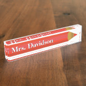 Kundenspezifisches der Schreibtisch-Nummernschild Namensplakette (Seite)