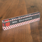 Kundenspezifisches der Schreibtisch-Nummernschild Namensplakette (Seite)