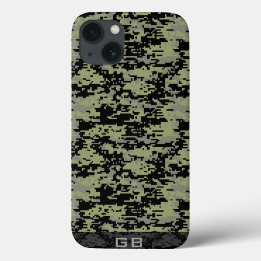 Kundenspezifisches Didgital Camouflage-Monogramm Case-Mate iPhone Hülle (Rückseite)