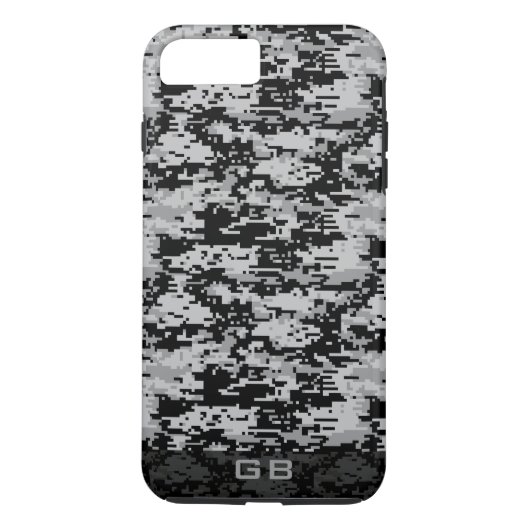Kundenspezifisches Didgital Camouflage-Monogramm Case-Mate iPhone Hülle (Rückseite)