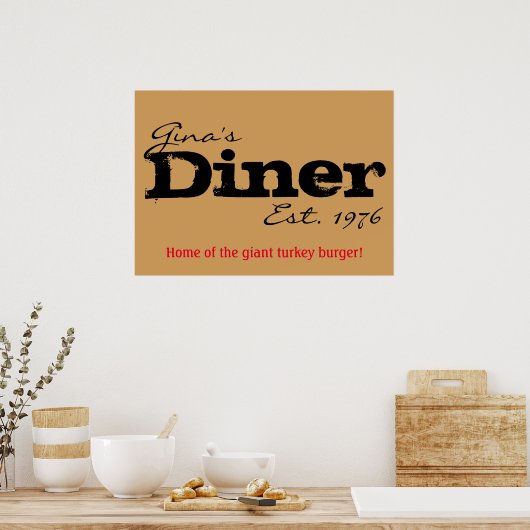 Kundenspezifisches Diner Poster (Küche)