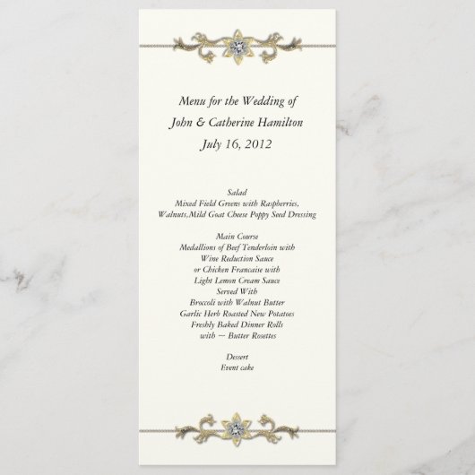 Kundenspezifisches dünnes Hochzeits-Tabellen-Menü Menükarte (Vorderseite)