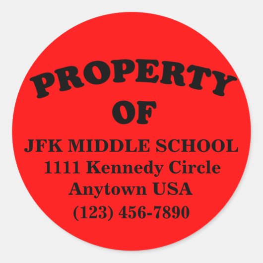 Kundenspezifisches Eigentum der Aufkleber (Vorderseite)