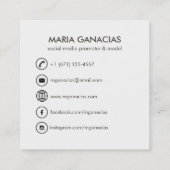 Kundenspezifisches einfaches quadratische visitenkarte (Rückseite)