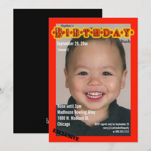 Kundenspezifisches Einladung (Vorne/Hinten)