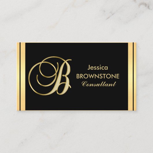 Kundenspezifisches elegantes mit Monogramm Visitenkarte (Vorderseite)