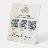 Kundenspezifisches Endkundenwerbung mit Multi-QR-C Sockelschild (Vorderseite)