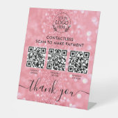 Kundenspezifisches Endkundenwerbung mit Multi-QR-C Sockelschild (Vorderseite)