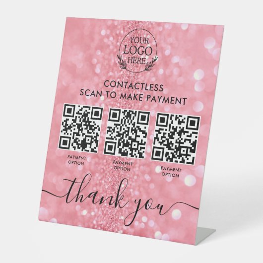 Kundenspezifisches Endkundenwerbung mit Multi-QR-C Sockelschild (Vorderseite)