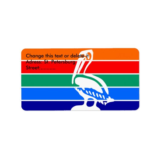Kundenspezifisches Etikett mit der Flagge von St.  Adressaufkleber (Vorne)