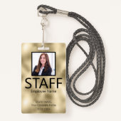 Kundenspezifisches Event-Gold-Abzeichen Ausweis (Vorderseite mit Schlüsselband)