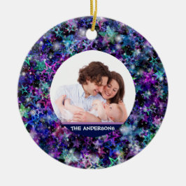 Kundenspezifisches Familien-Foto Keramik Ornament