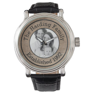 Kundenspezifisches Familien-Foto und Armbanduhr