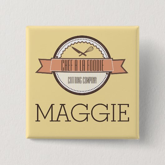 Kundenspezifisches FarbKochsmesser wischen das Button (Vorderseite)