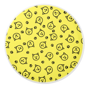 Kundenspezifisches FarbMiezekatze-Muster Keramikknauf