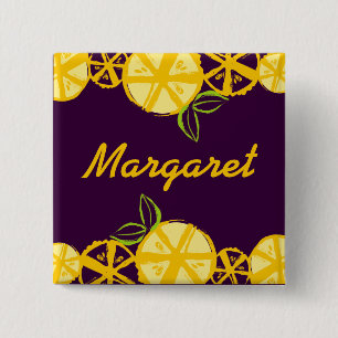 kundenspezifisches Farbzitronen-Scheibebacken, das Button