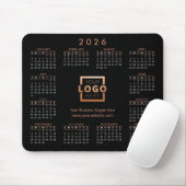 Kundenspezifisches Firmenlogo 2026 Kalender-Rose G Mousepad (Mit Mouse)
