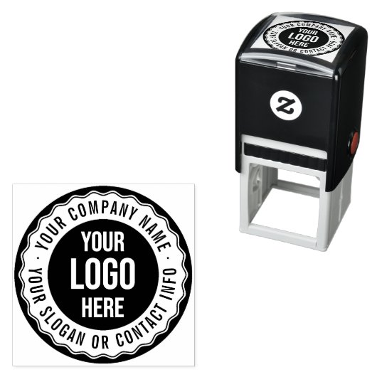 Kundenspezifisches Firmenlogo für Retro-Briefmarke Permastempel (Beispiel)