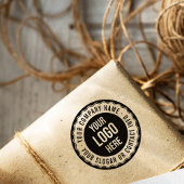 Kundenspezifisches Firmenlogo für Retro-Briefmarke Permastempel