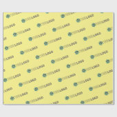 Kundenspezifisches Firmenlogo gelb gekennzeichnet Geschenkpapier (Flach)