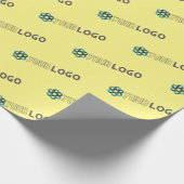 Kundenspezifisches Firmenlogo gelb gekennzeichnet Geschenkpapier (Ecke)