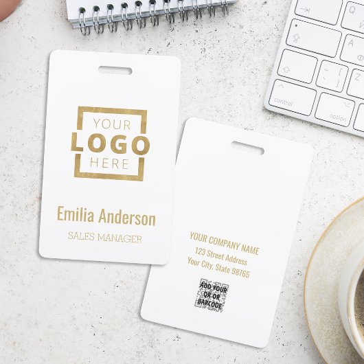 Kundenspezifisches Firmenlogo Gold Strichcode Mita Ausweis