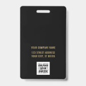 Kundenspezifisches Firmenlogo Gold Strichcode Mita Ausweis (Rückseite)