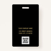 Kundenspezifisches Firmenlogo Gold Strichcode Mita Ausweis (Rückseite)