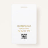 Kundenspezifisches Firmenlogo Gold Strichcode Mita Ausweis (Rückseite)