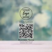Kundenspezifisches Firmenlogo, QR-Code - Akryllisc Acrylschild (Neutral)