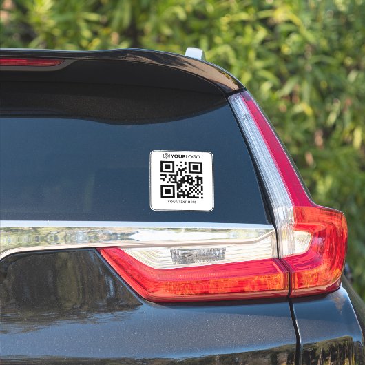 Kundenspezifisches Firmenlogo und QR-Code: Vinyl-A Aufkleber (Auto Seite)