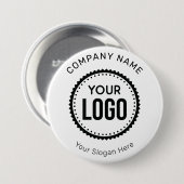 Kundenspezifisches Firmenlogo und Slogan mit Werbe Button (Vorne & Hinten)