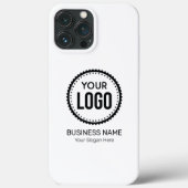 Kundenspezifisches Firmenlogo und Slogan mit Werbe Case-Mate iPhone Hülle (Rückseite)